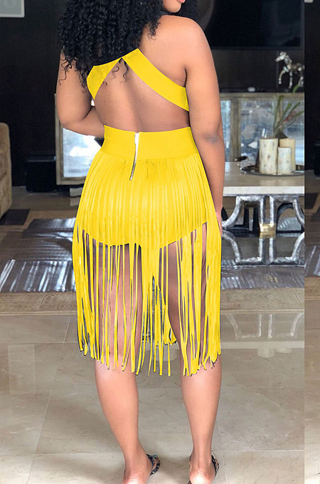Sexy Fashion Pure Color Tasscl Shorts Jumpsuit LM974