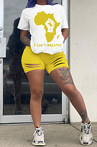 Fashion Womne Printing Casual Shorts Sets BE8013