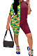 Euramerican Women Two Color Solid Printing Shorts Sets YYF8076