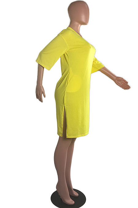 Pure Loose Five Minutes Of Sleeve Vented Dress MOM5012