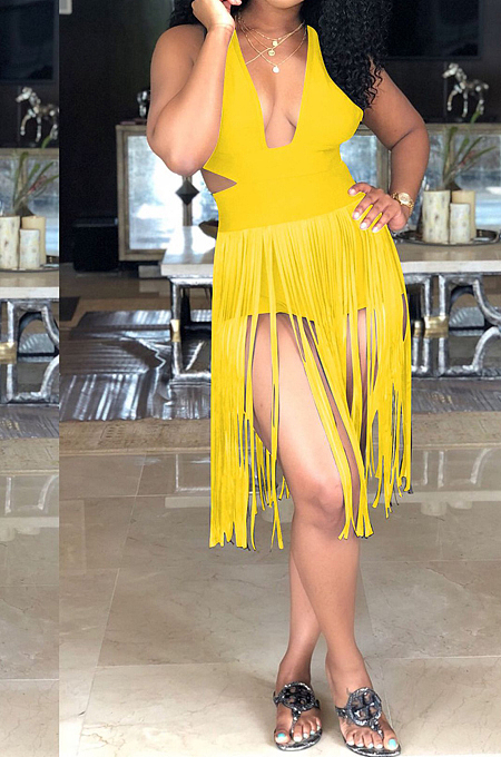 Sexy Fashion Pure Color Tasscl Shorts Jumpsuit LM974