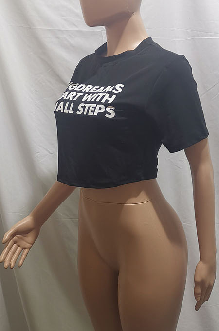 Round Neck Printing Top T Shirts BLE2243