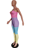 Sexy Colorful Splicde Vest Sling Jumsuits BBN155