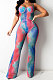Women Fashion Sexy Net Yarn Printing Two-Pieces ORY5187