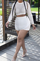 Plaid Hollow Out Casual Sport TWO-Piece HHM6513