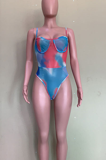 Women Fashion Sexy Net Yarn Printing Two-Pieces ORY5187