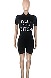 Trendy Casual Letter Printing Romper Shorts QQX1203