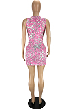 Fshion Sexy Texture Bind Hollow Out Dress LYY9297