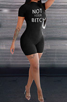 Trendy Casual Letter Printing Romper Shorts QQX1203
