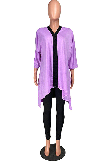 Fashion Casual Color Matching V Neck Two-Piece NYZ8008