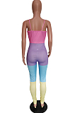 Sexy Colorful Splicde Vest Sling Jumsuits BBN155