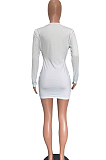 Sexy Pure Color Low Bosom Bind Dress BN9268