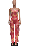 Digital Printing His Trousers Black Fungus Edge Net Yarn Spliced Jumpsuits BN9270