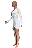 Sexy Pure Color Low Bosom Bind Dress BN9268