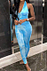 Women Hang A Neck Eyelet Bind Print Sexy Jumpsuit NYZ6010