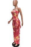 Digital Printing His Trousers Black Fungus Edge Net Yarn Spliced Jumpsuits BN9270