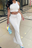 Summer Sexy Women Smoke Plait Bind Sleeveless Long Dress Two-Piece NYZ6002