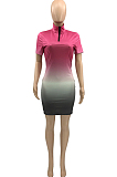 Fashion Casual Package Hip The Gradient Dress KY3061