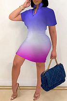Fashion Casual Package Hip The Gradient Dress KY3061