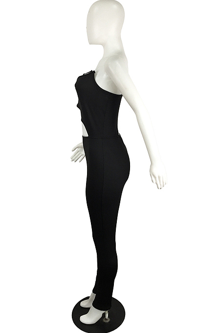 Pure Color Sling Slessless Milk Fiber Jumpsuits QY5050