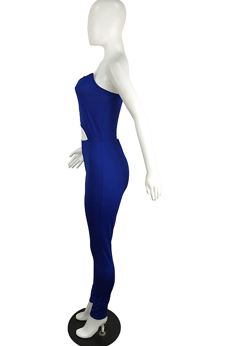 Pure Color Sling Slessless Milk Fiber Jumpsuits QY5050