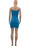 Sexy Cultivate One's Morality Shirred Detail Off Shoulder Sling Dress PQ8033