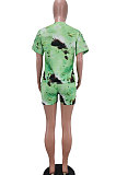 Trendy Sets Tie Dye Printing Casual Shorts Sets AYM5004