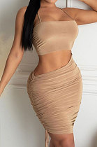 Cute Sexy Trendy Pure Color Mini Dress YZL839