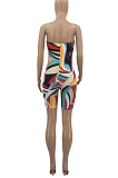 Colorful Print Sexy Cultivate One's Morality Boob Tube Top Jumpsuit PQ8026