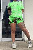 Trendy Sets Tie Dye Printing Casual Shorts Sets AYM5004