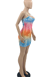 Sexy Cultivate One's Morality Boob Tube Top Gradient Package Hip Skirt PQ8028