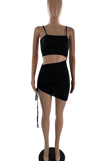 Cute Sexy Trendy Pure Color Mini Dress YZL839