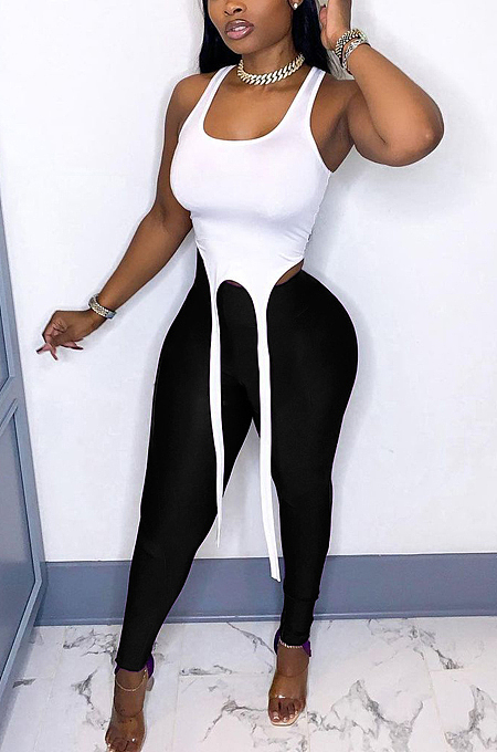 Vest Strip Sexy Pure Colot Two-Piece CYY8085