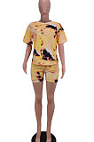Trendy Sets Tie Dye Printing Casual Shorts Sets AYM5004