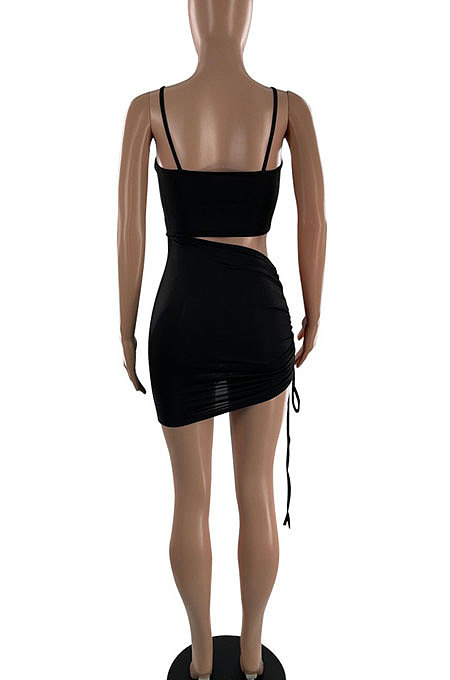 Cute Sexy Trendy Pure Color Mini Dress YZL839