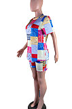Trendy Sexy Casual Decorative Pattern Short Sleeve Two-Pieces YZL834