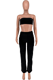 Korea Velvet Boob Tube Top Loose Two-Piece CYY8079