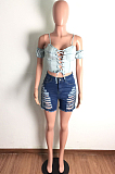Water Washing Worn Out Sexy Cowboy Shorts LA3261