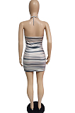 Night Club Sexy Women Hang A Neck Package Hip Skirt MK021