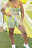 Fashion Women Stripe Spliced Sexy Shorts Sets S6281
