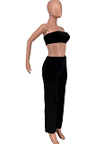 Korea Velvet Boob Tube Top Loose Two-Piece CYY8079