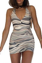 Night Club Sexy Women Hang A Neck Package Hip Skirt MK021