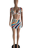 Women Fashion Sexy Colours Chest Warp Skirts Sest YZL833