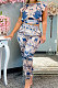 Printing Short Sleeve Pants Sets JZH8041