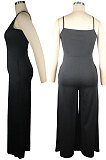 Women Pure Color Vest Wide Leg Jumpsuits QQM4274