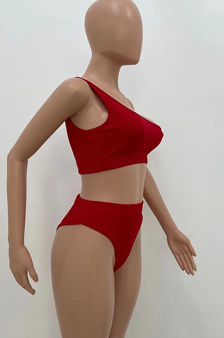 Sexy Women Net Yarn Pure Color Pit Bar Three-Piece YX9275