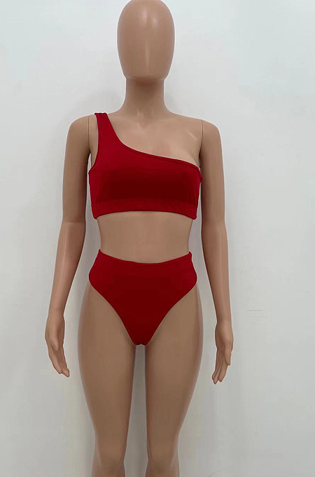 Sexy Women Net Yarn Pure Color Pit Bar Three-Piece YX9275