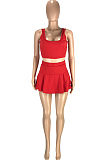 Fashion Sexy Prue Color Cultivate One's Morality Vest Culottes Two-Piece SM9158