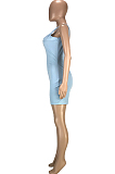 Fashion Casual Pure Color U Neck Halterneck Vest Jumpsuit Shorts SM9162