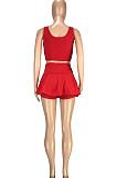 Fashion Sexy Prue Color Cultivate One's Morality Vest Culottes Two-Piece SM9158